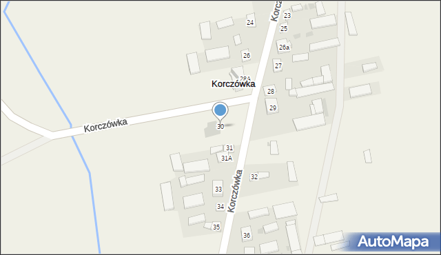 Korczówka, Korczówka, 30, mapa Korczówka