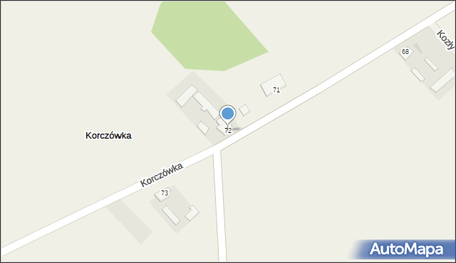 Korczówka, Korczówka, 72, mapa Korczówka