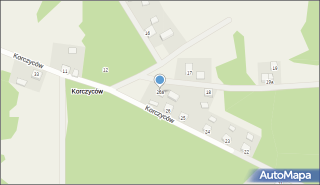 Korczyców, Korczyców, 26a, mapa Korczyców