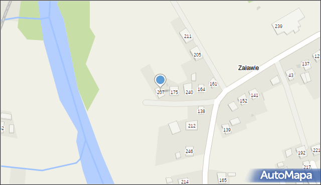 Korczyna, Korczyna, 207, mapa Korczyna