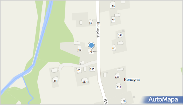 Korczyna, Korczyna, 247, mapa Korczyna