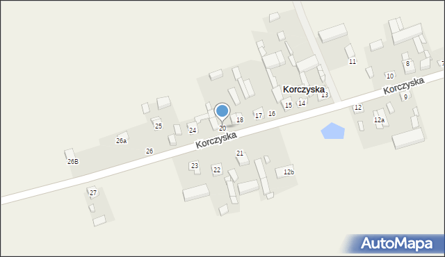 Korczyska, Korczyska, 20, mapa Korczyska