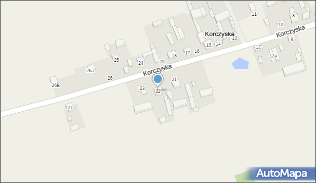 Korczyska, Korczyska, 22, mapa Korczyska