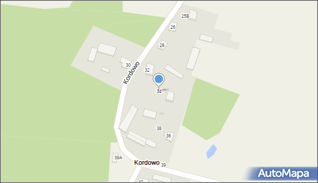 Kordowo, Kordowo, 34, mapa Kordowo