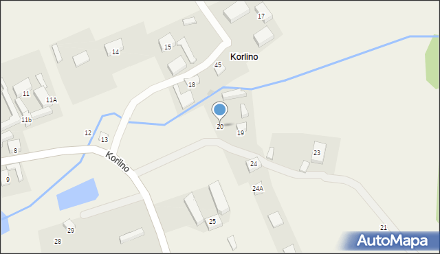 Korlino, Korlino, 20, mapa Korlino