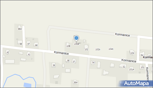 Kormanice, Kormanice, 102a, mapa Kormanice
