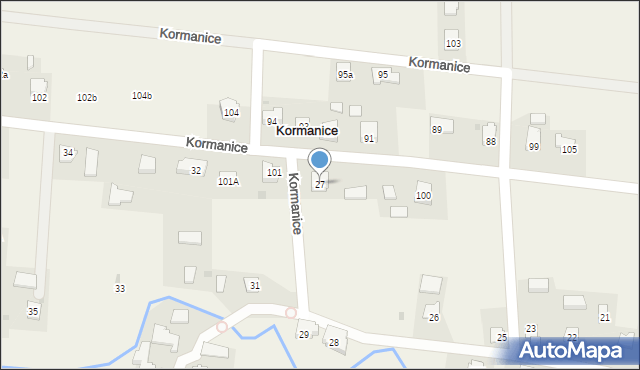 Kormanice, Kormanice, 27, mapa Kormanice