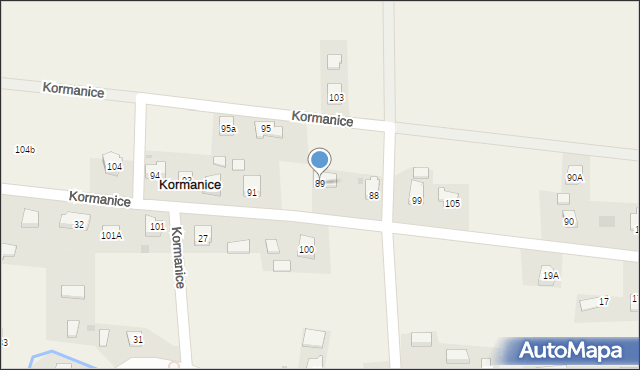 Kormanice, Kormanice, 89, mapa Kormanice