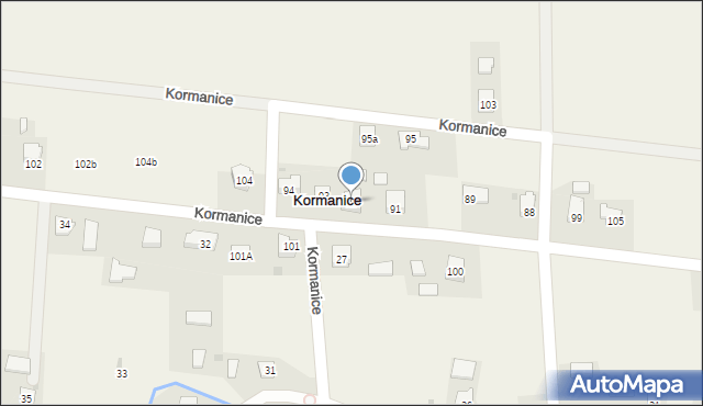 Kormanice, Kormanice, 92, mapa Kormanice