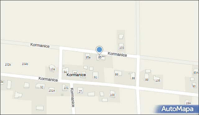 Kormanice, Kormanice, 95, mapa Kormanice