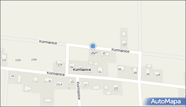 Kormanice, Kormanice, 95a, mapa Kormanice