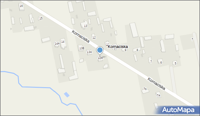 Kornaciska, Kornaciska, 12A, mapa Kornaciska