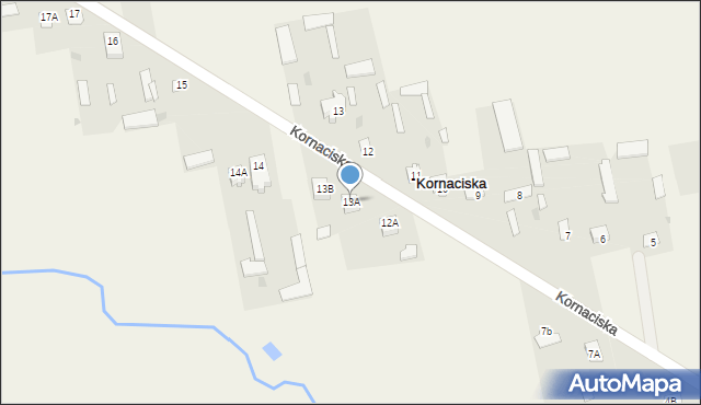 Kornaciska, Kornaciska, 13A, mapa Kornaciska