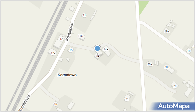 Kornatowo, Kornatowo, 14, mapa Kornatowo