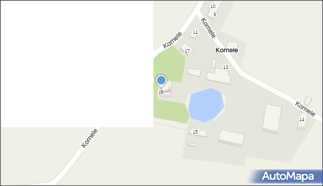 Kornele, Kornele, 16, mapa Kornele