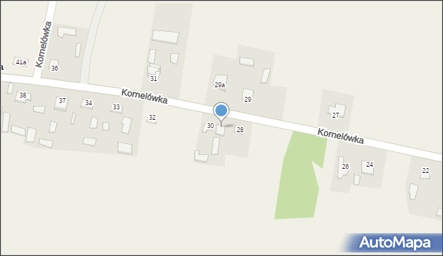 Kornelówka, Kornelówka, 30A, mapa Kornelówka