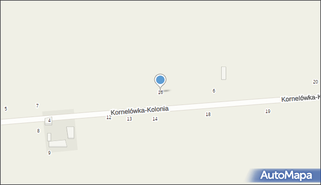 Kornelówka-Kolonia, Kornelówka-Kolonia, 16, mapa Kornelówka-Kolonia