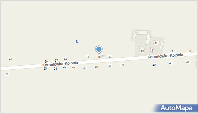 Kornelówka-Kolonia, Kornelówka-Kolonia, 36, mapa Kornelówka-Kolonia