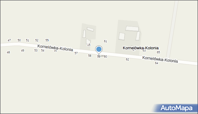 Kornelówka-Kolonia, Kornelówka-Kolonia, 59, mapa Kornelówka-Kolonia