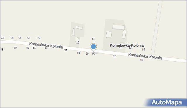Kornelówka-Kolonia, Kornelówka-Kolonia, 60, mapa Kornelówka-Kolonia