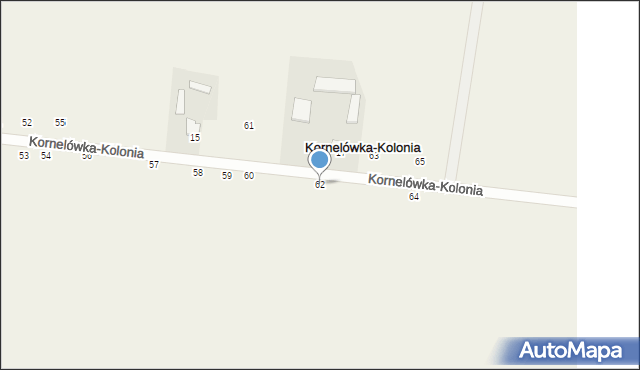 Kornelówka-Kolonia, Kornelówka-Kolonia, 62, mapa Kornelówka-Kolonia