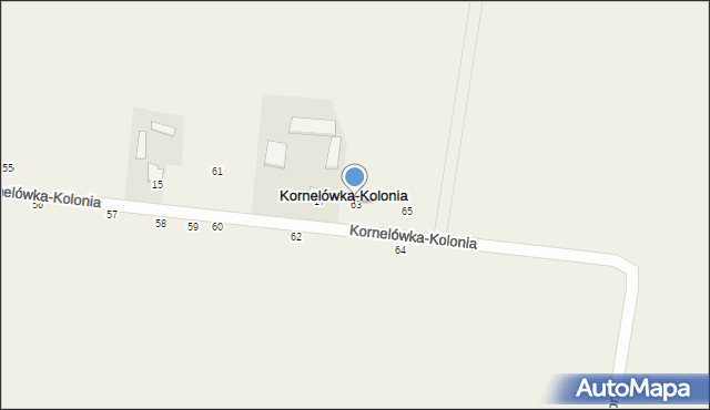 Kornelówka-Kolonia, Kornelówka-Kolonia, 63, mapa Kornelówka-Kolonia