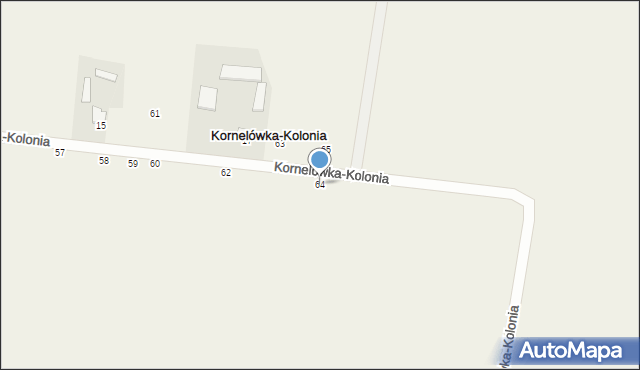 Kornelówka-Kolonia, Kornelówka-Kolonia, 64, mapa Kornelówka-Kolonia