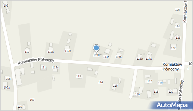 Korniaktów Północny, Korniaktów Północny, 113b, mapa Korniaktów Północny