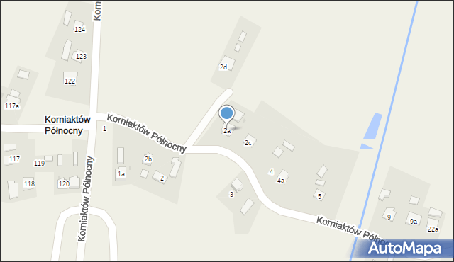 Korniaktów Północny, Korniaktów Północny, 2a, mapa Korniaktów Północny