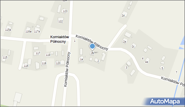 Korniaktów Północny, Korniaktów Północny, 2b, mapa Korniaktów Północny