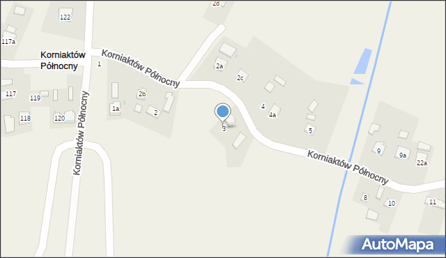 Korniaktów Północny, Korniaktów Północny, 3, mapa Korniaktów Północny