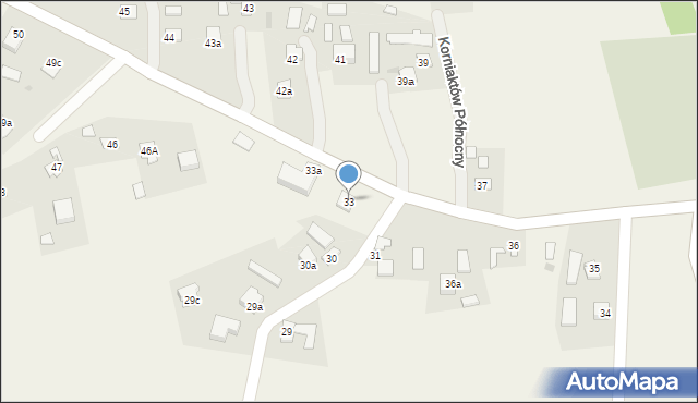 Korniaktów Północny, Korniaktów Północny, 33, mapa Korniaktów Północny