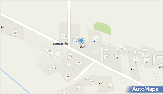 Korniaktów Północny, Korniaktów Północny, 45a, mapa Korniaktów Północny