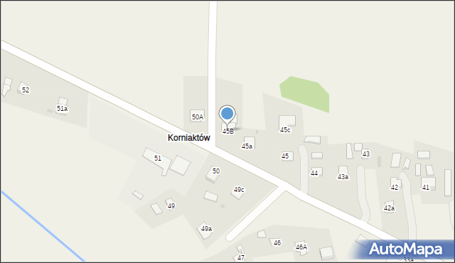 Korniaktów Północny, Korniaktów Północny, 45B, mapa Korniaktów Północny