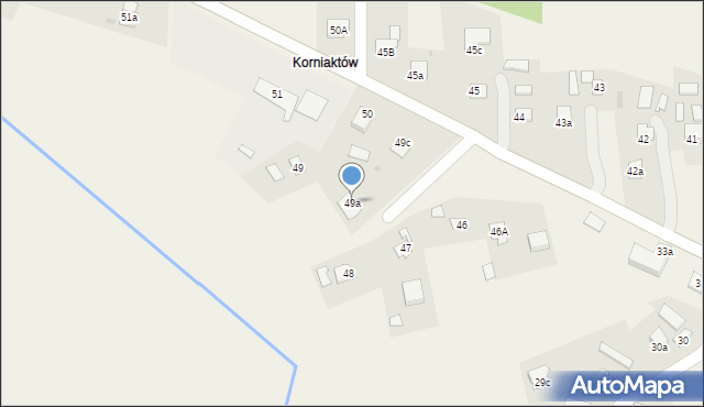 Korniaktów Północny, Korniaktów Północny, 49a, mapa Korniaktów Północny