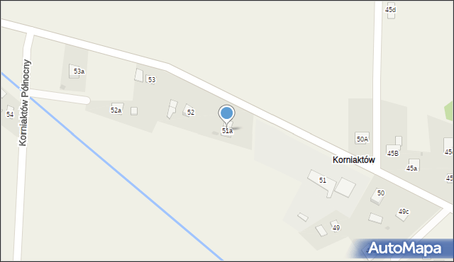 Korniaktów Północny, Korniaktów Północny, 51a, mapa Korniaktów Północny