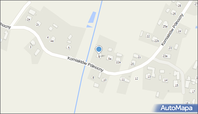 Korniaktów Północny, Korniaktów Północny, 9, mapa Korniaktów Północny