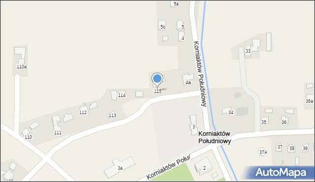 Korniaktów Południowy, Korniaktów Południowy, 115, mapa Korniaktów Południowy