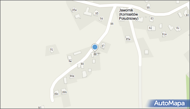 Korniaktów Południowy, Korniaktów Południowy, 88, mapa Korniaktów Południowy