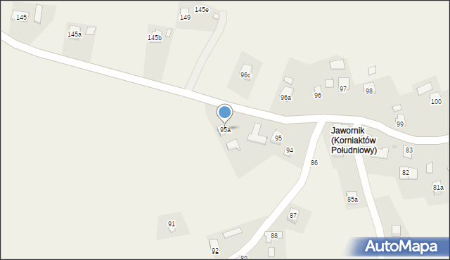 Korniaktów Południowy, Korniaktów Południowy, 95a, mapa Korniaktów Południowy