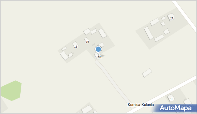 Kornica-Kolonia, Kornica-Kolonia, 16A, mapa Kornica-Kolonia