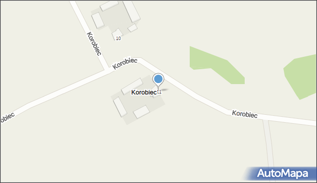 Korobiec, Korobiec, 11, mapa Korobiec