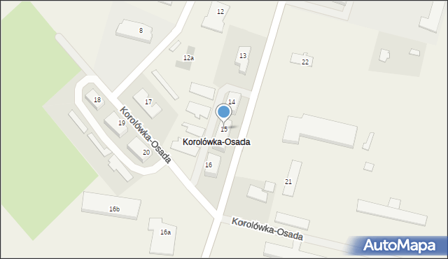 Korolówka-Osada, Korolówka-Osada, 15, mapa Korolówka-Osada