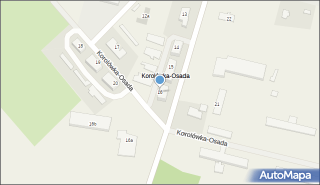 Korolówka-Osada, Korolówka-Osada, 16, mapa Korolówka-Osada
