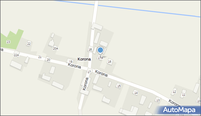 Korona, Korona, 17A, mapa Korona