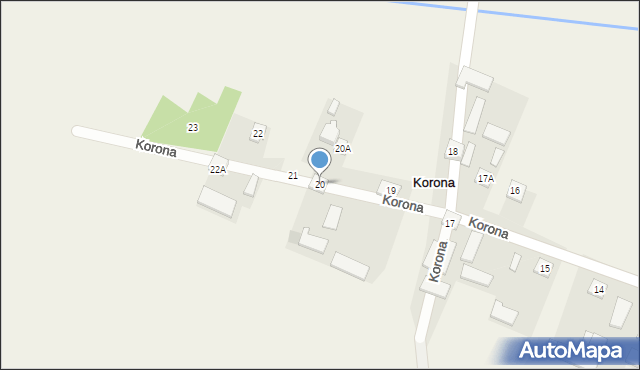 Korona, Korona, 20, mapa Korona