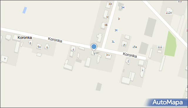 Koronka, Koronka, 3, mapa Koronka