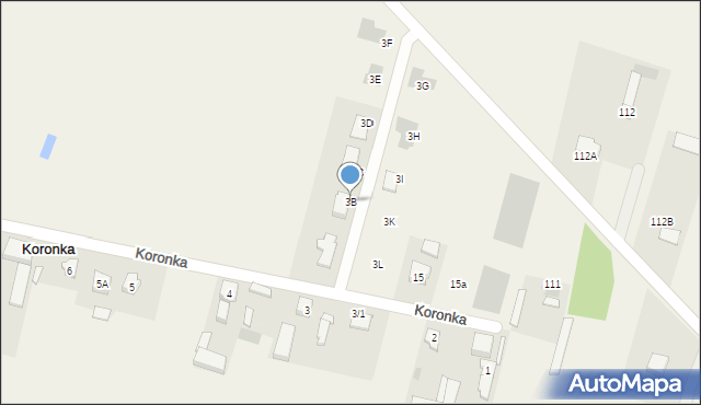 Koronka, Koronka, 3B, mapa Koronka