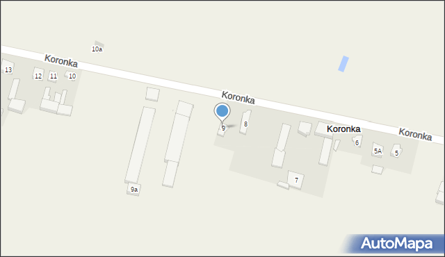 Koronka, Koronka, 9, mapa Koronka
