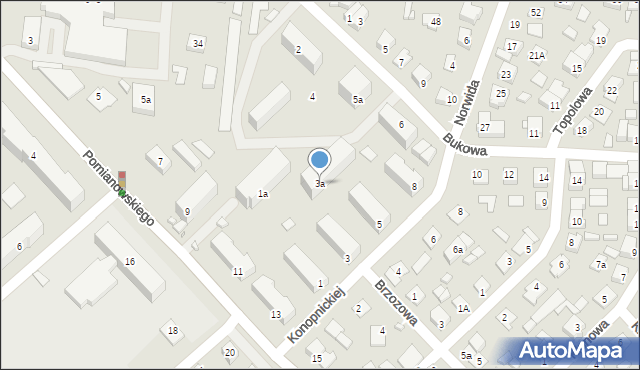 Koronowo, Konopnickiej Marii, 3a, mapa Koronowo